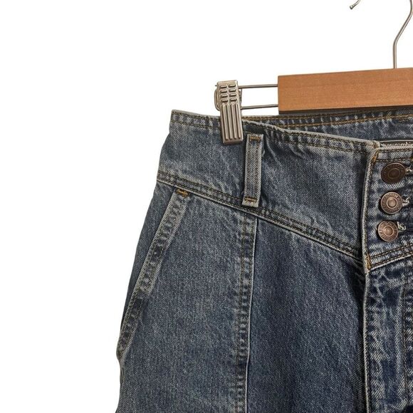 Abercrombie & Fitch "Mom Jean" Tapered Fray Leg Button Fly Size 25/0 - Picture 3 of 9